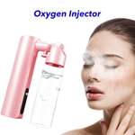 Oxygen Water Injection Skin Care Airbrush  Facial Humidifier Mini Nano Sprayer Water Oxygen Injection Meter (Pink)